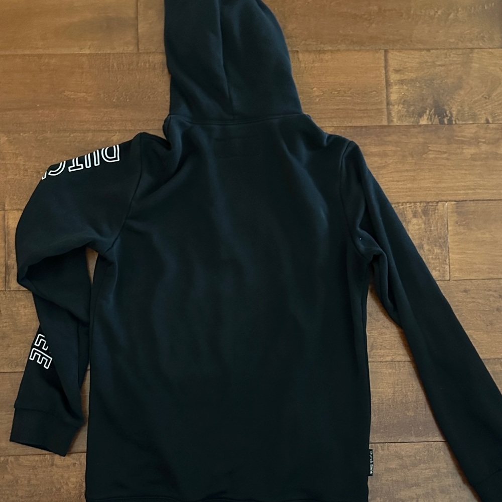 Dutch Bros Black Hoodie with White Sleeve Print - Picture 3 of 5